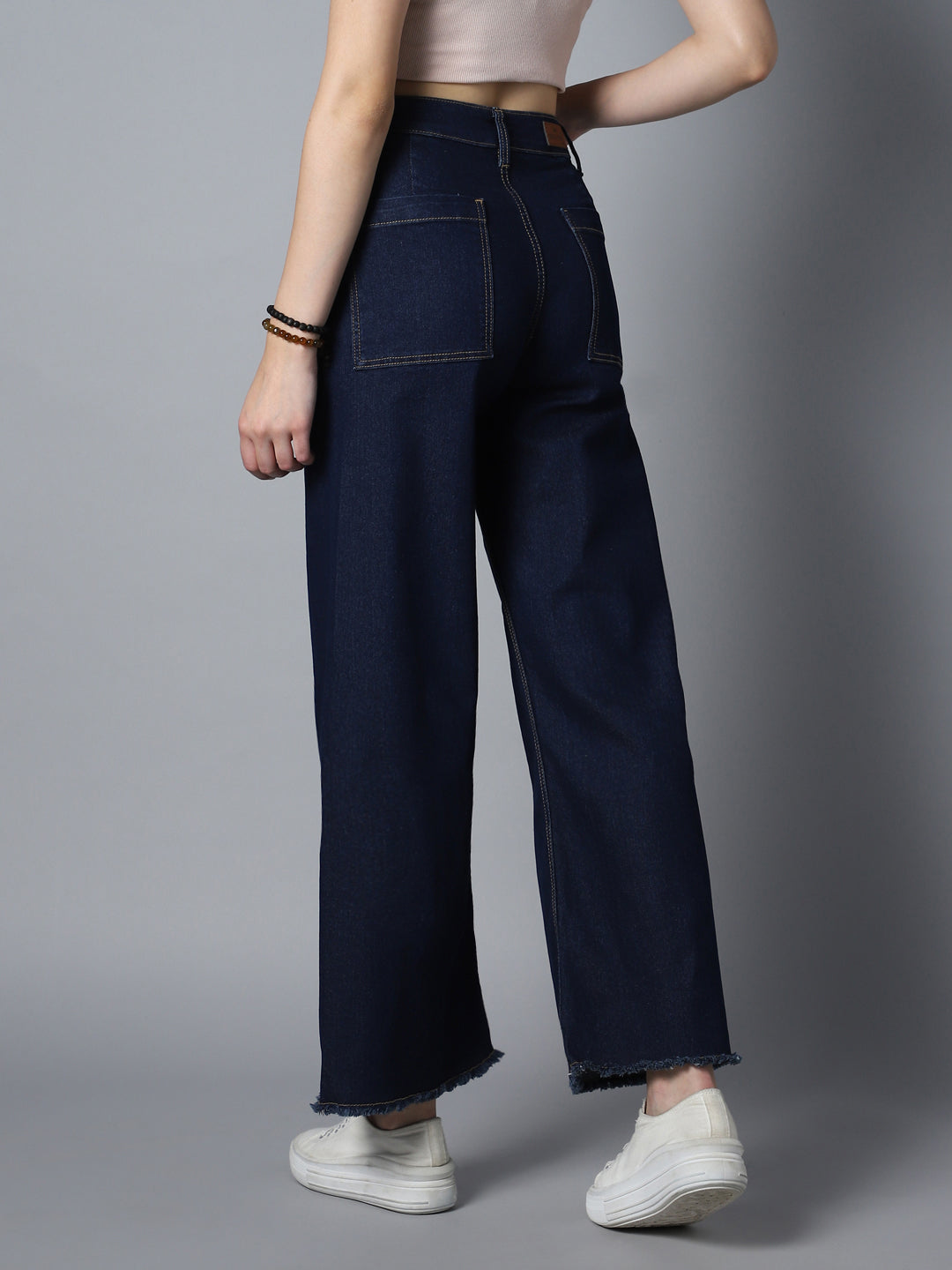 Women 90s Marine Straight Fit High-Rise Stretchable Jeans