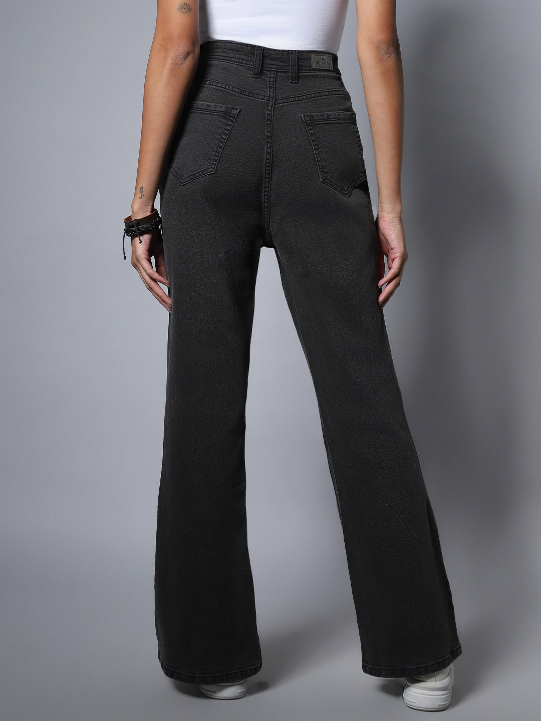 Stretch Flare Fit Clean Look Jeans