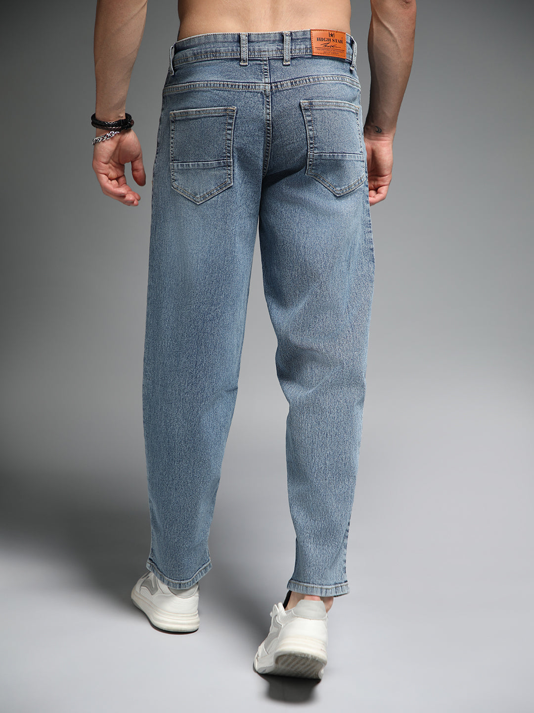 Men Blue Relaxed Fit Light Fade Jeans