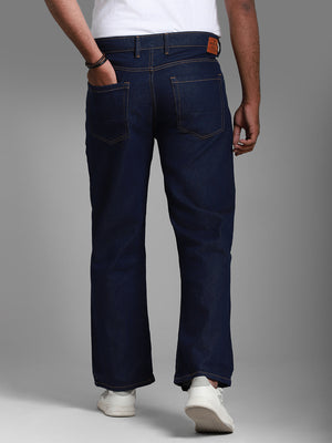 Plus Size Men Mid-Rise Bootcut Stretchable Jeans