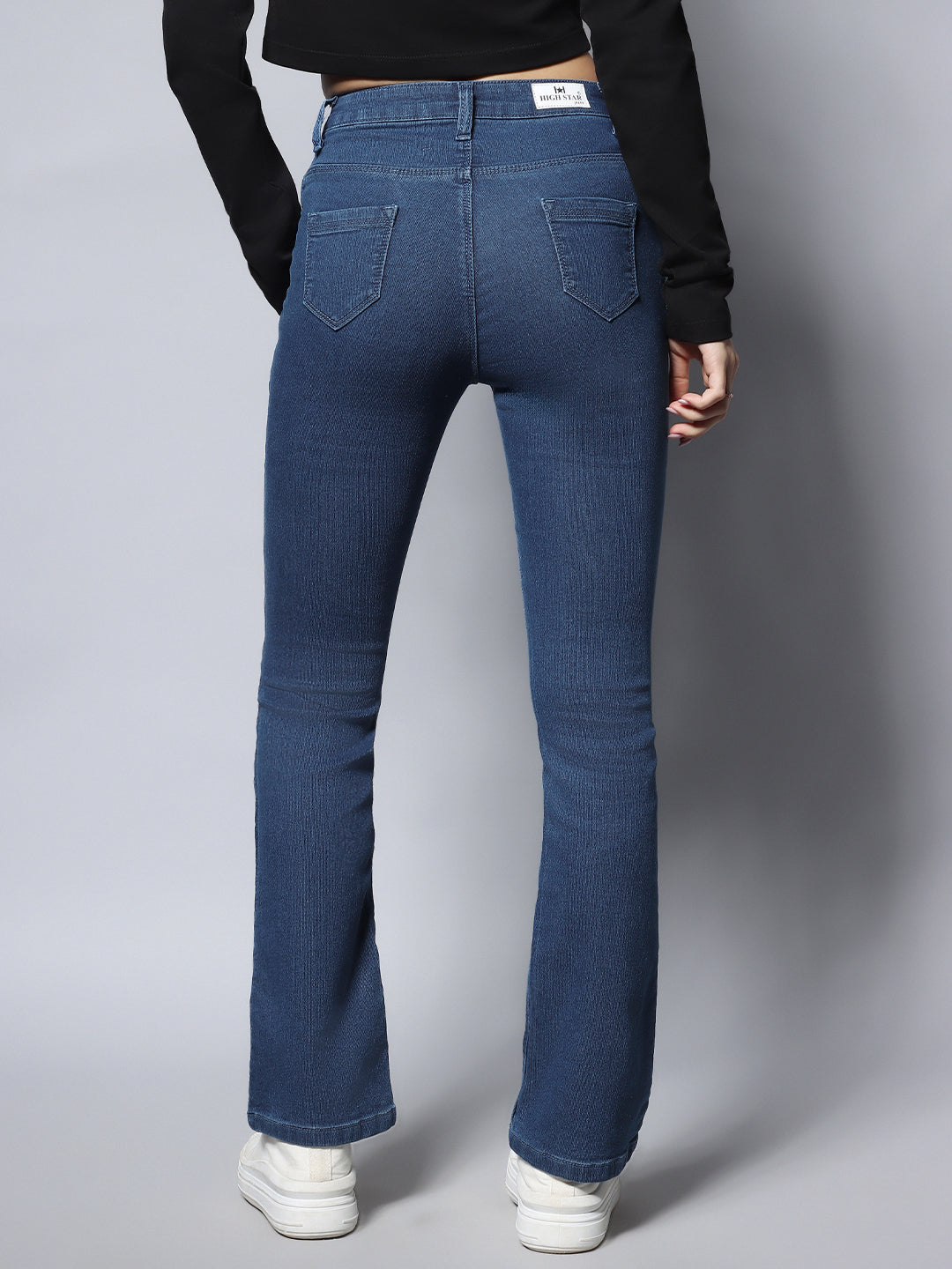 Women Blue Bootcut High-Rise Jeans