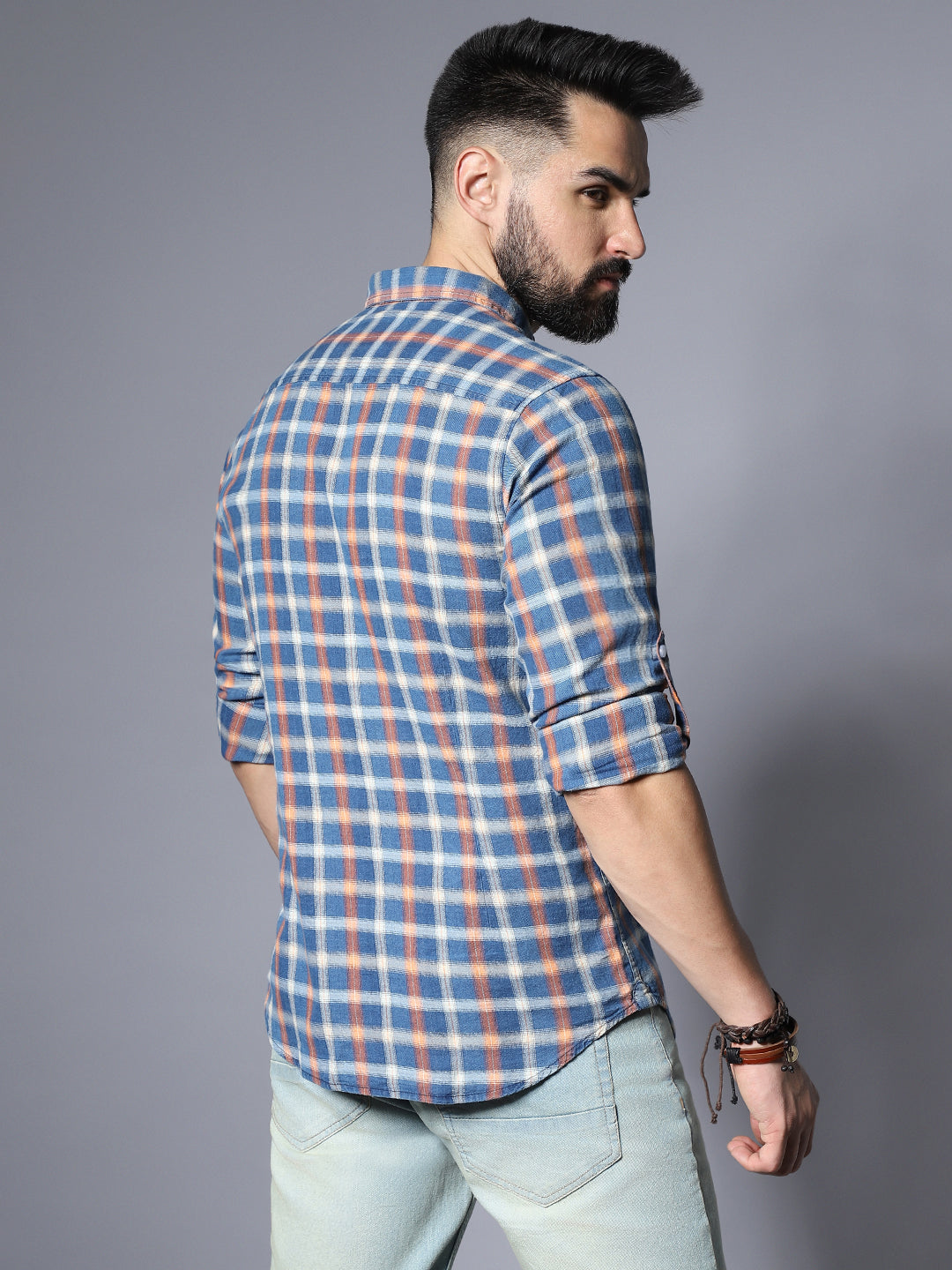 Classic Tartan Checks Opaque Cotton Casual Shirt