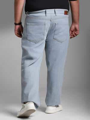 Men Plus Size Straight Fit Stretchable Jeans