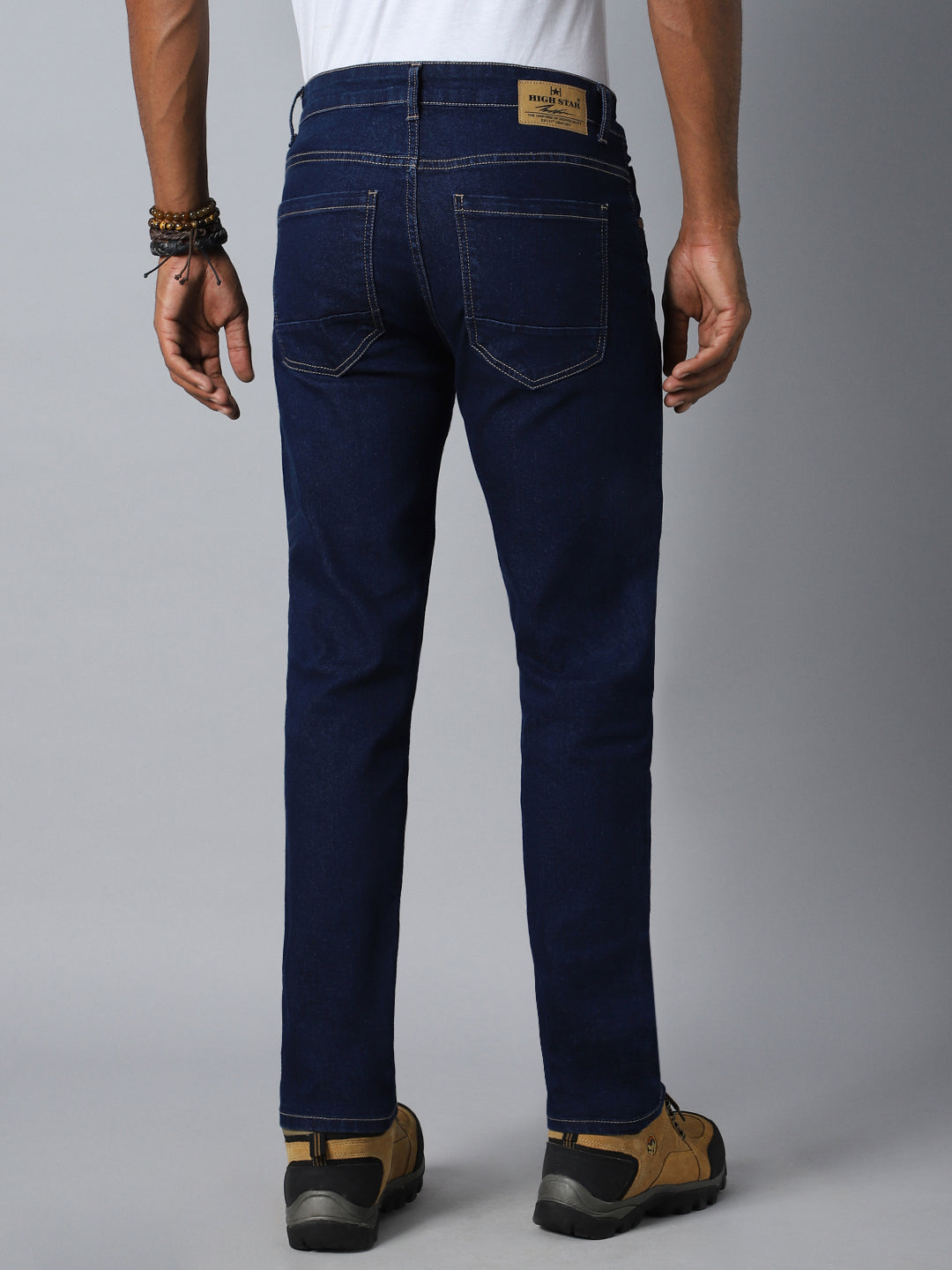 Men Blue Straight Fit Stretchable Jeans