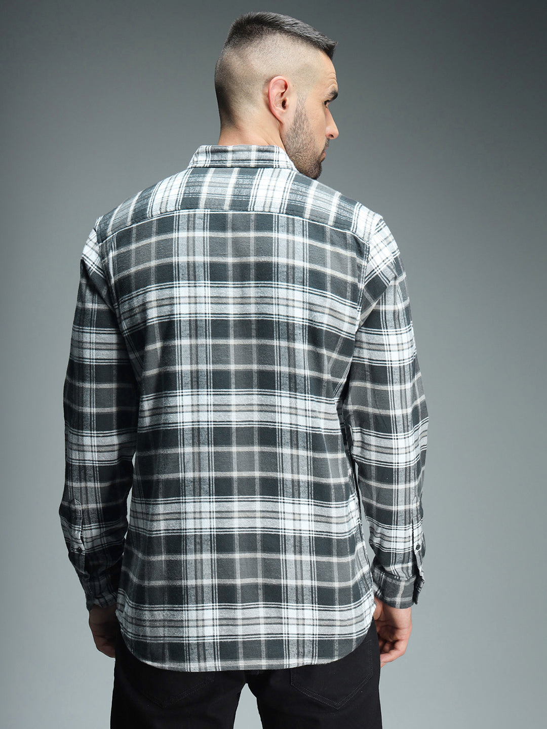 Classic Fit Tartan Checked Casual Pure Cotton Shirt