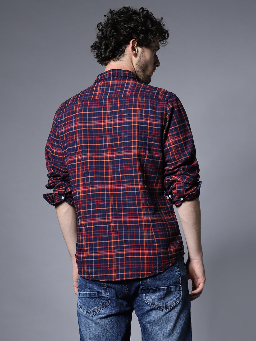 Classic Regular Fit Tartan Checked Opaque Cotton Casual Shirt