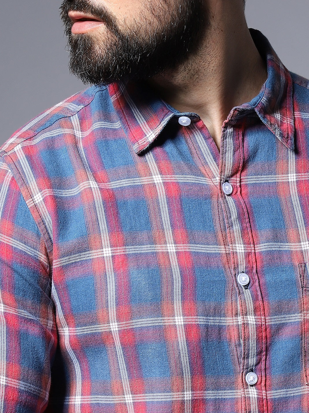 Classic Regular Fit Checked Pure Cotton Casual Shirt