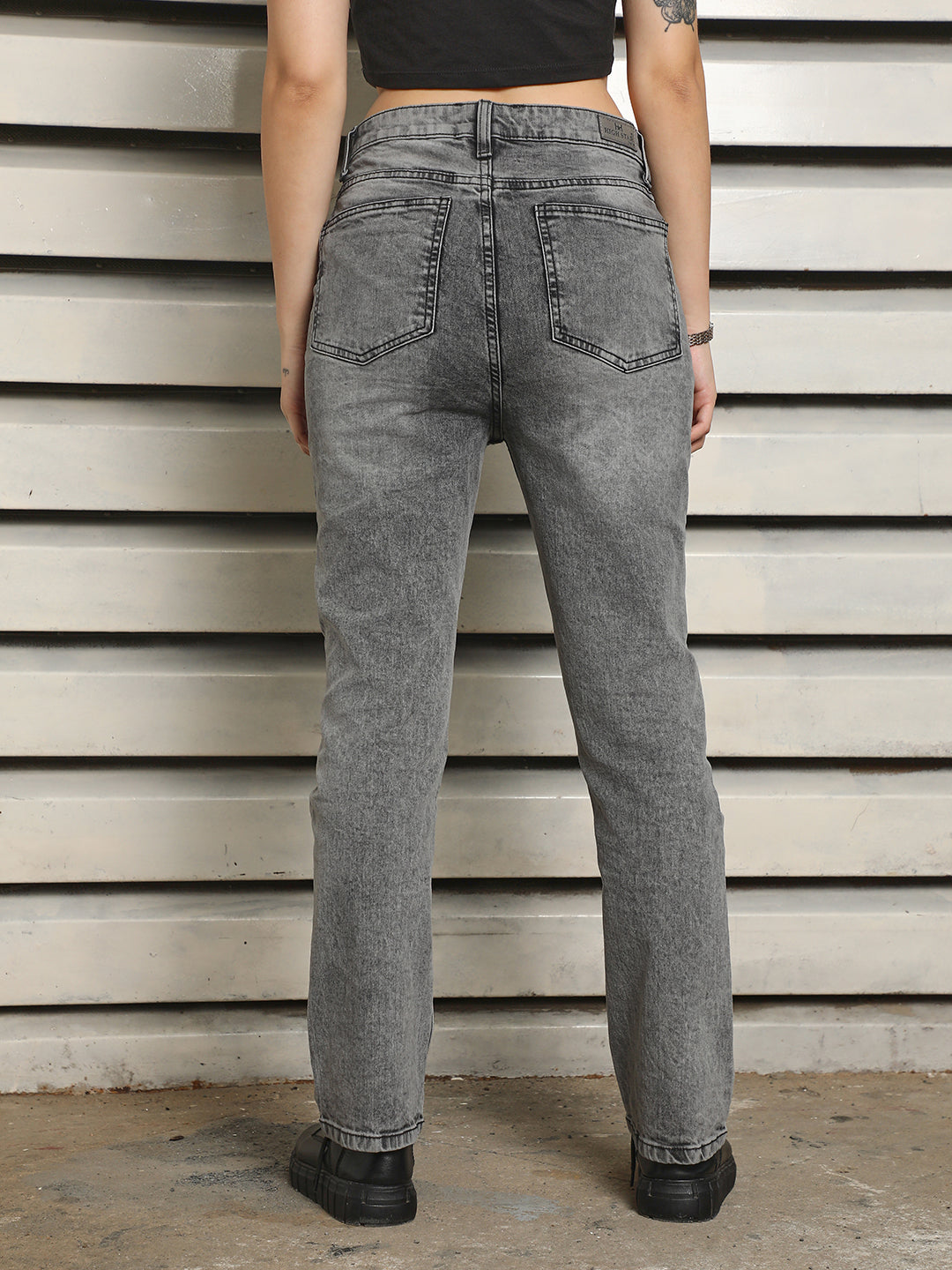 Women Straight High-Rise Heavy Fade Jeans