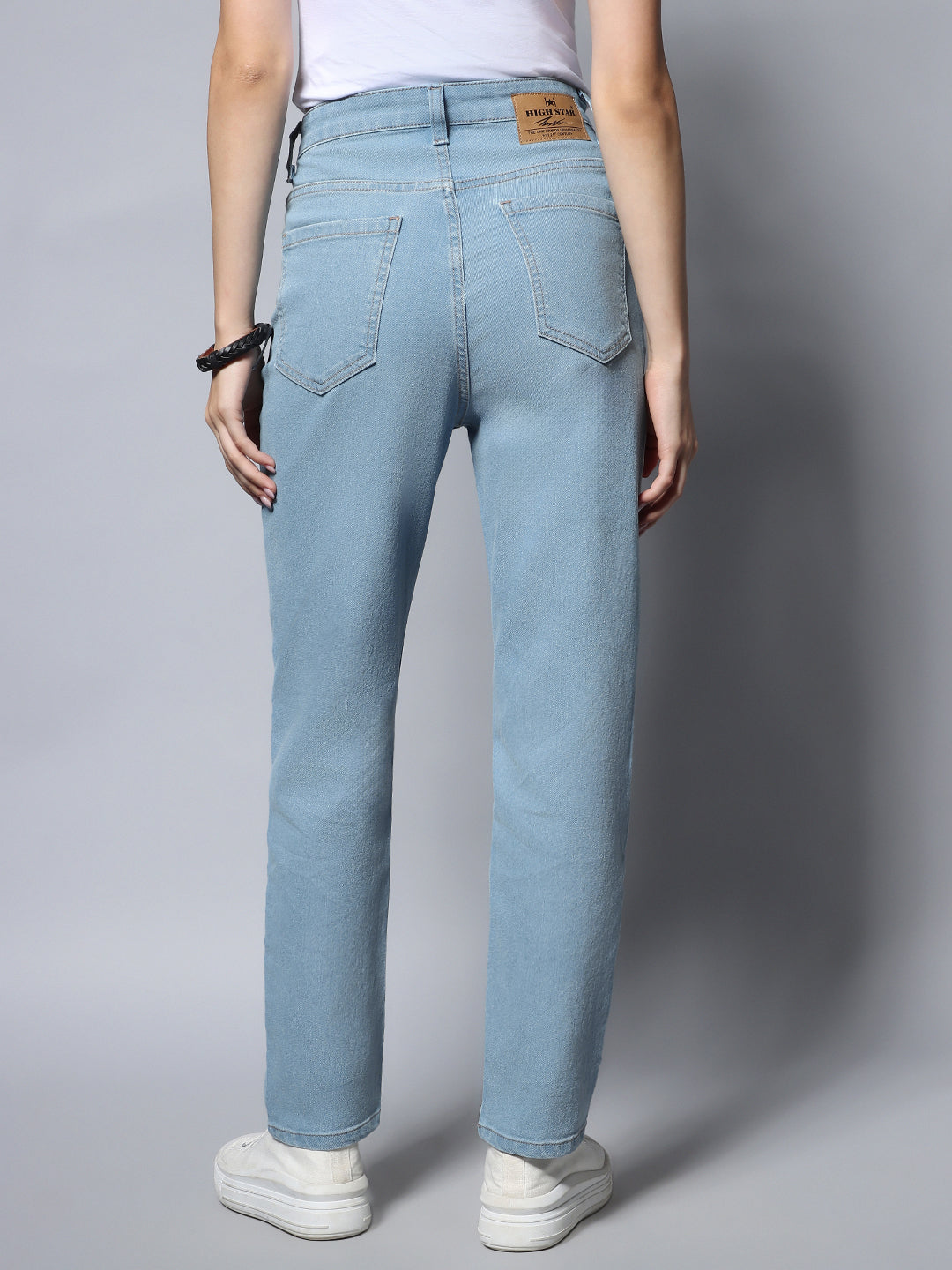 Stretch Straight Fit Clean Look Jeans