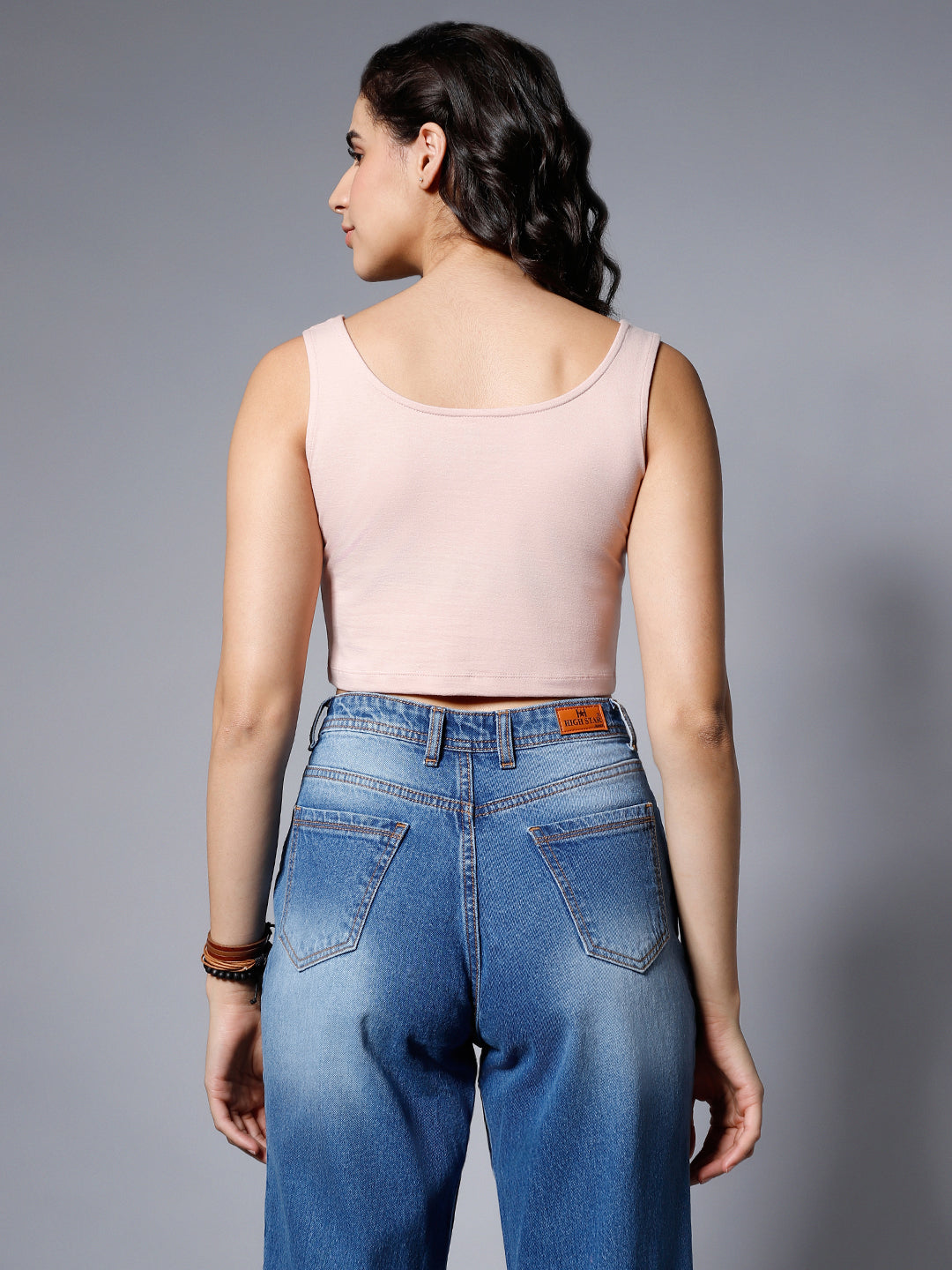 Round Neck Fitted Crop Top