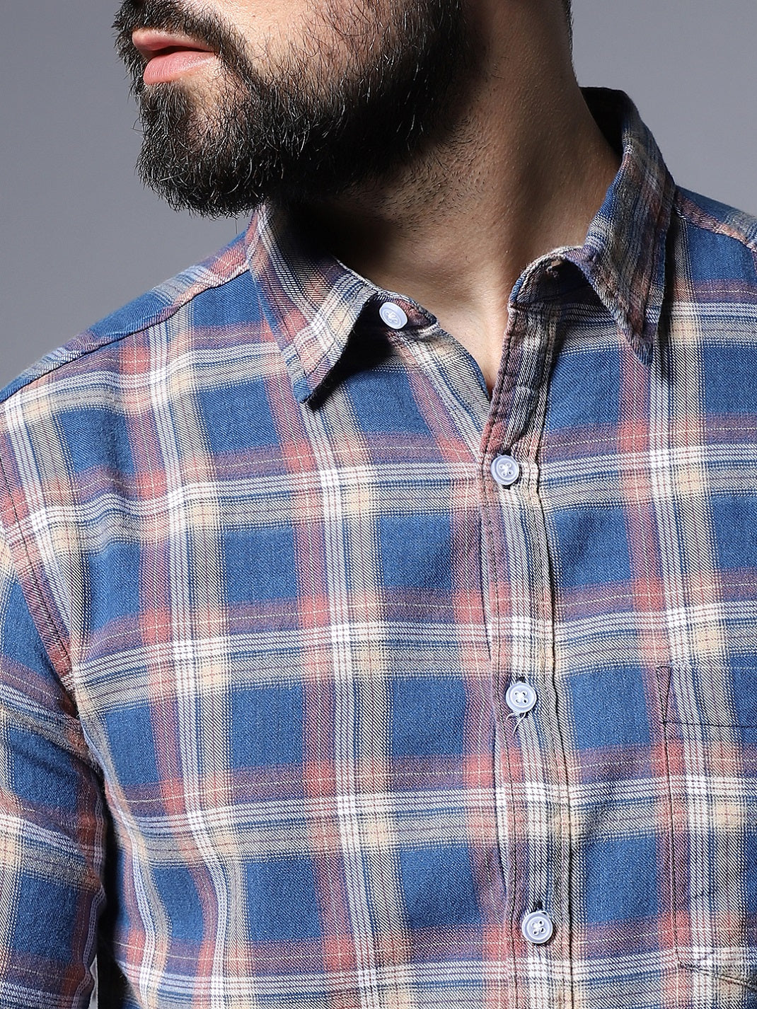 Classic Regular Fit Tartan Checked Pure Cotton Casual Shirt