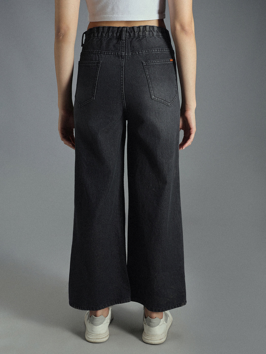 Women 90s Baggy Stretchable Distress Cotton Jeans