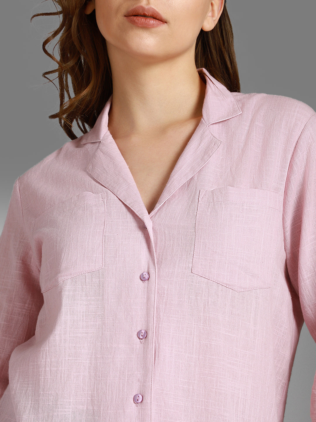 Classic Cuban Collar Long Sleeves Cotton Casual Shirt