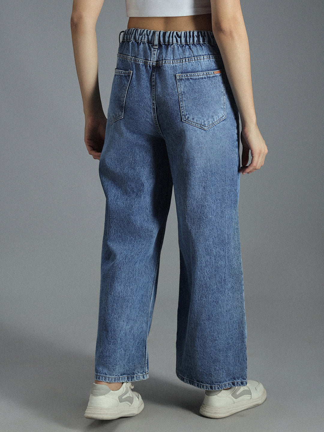 Women 90s Baggy Stretchable Cotton Jeans