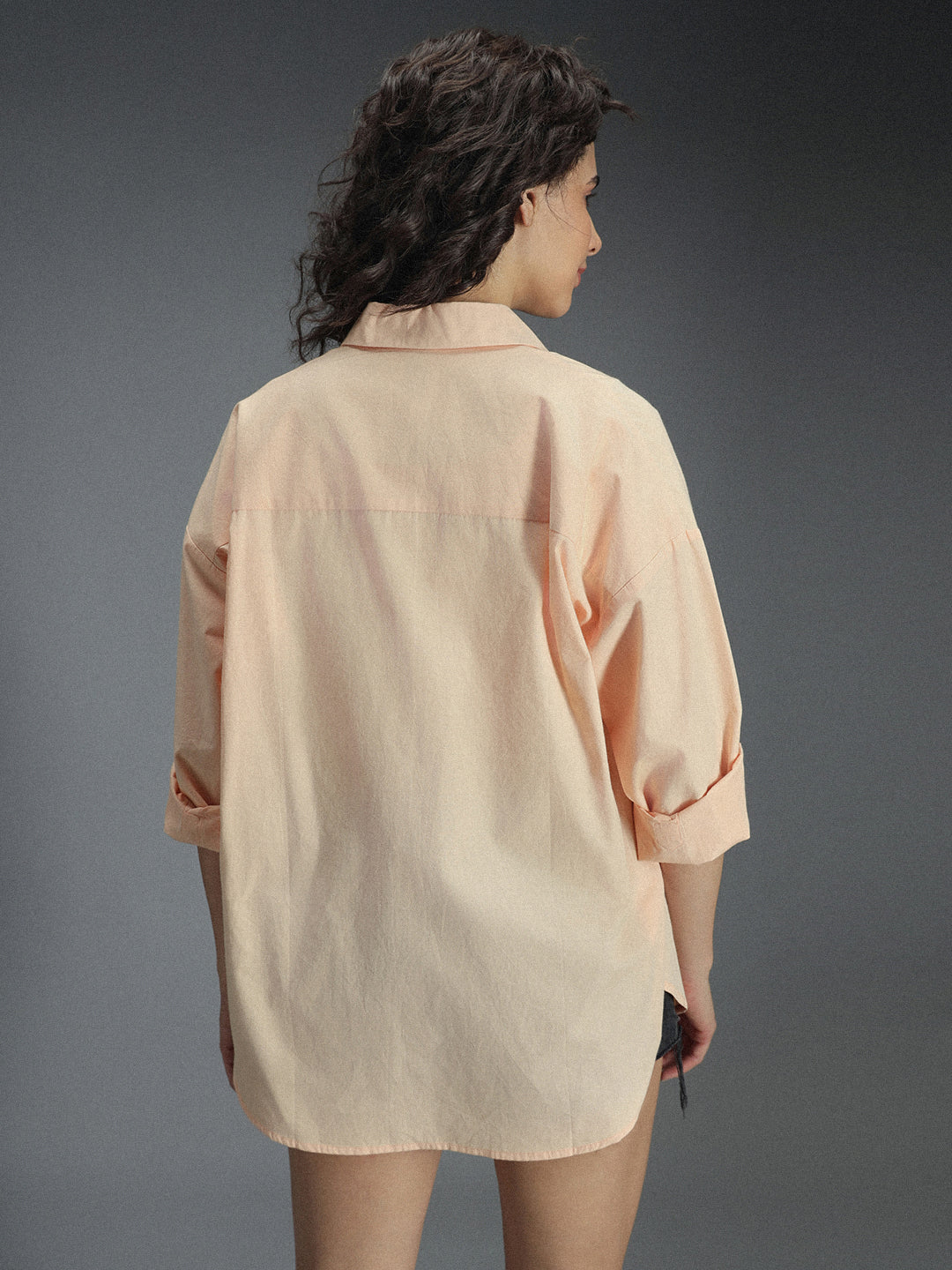 Classic Oversized Drop-Shoulder Sleeves Pure Cotton Casual Shirt