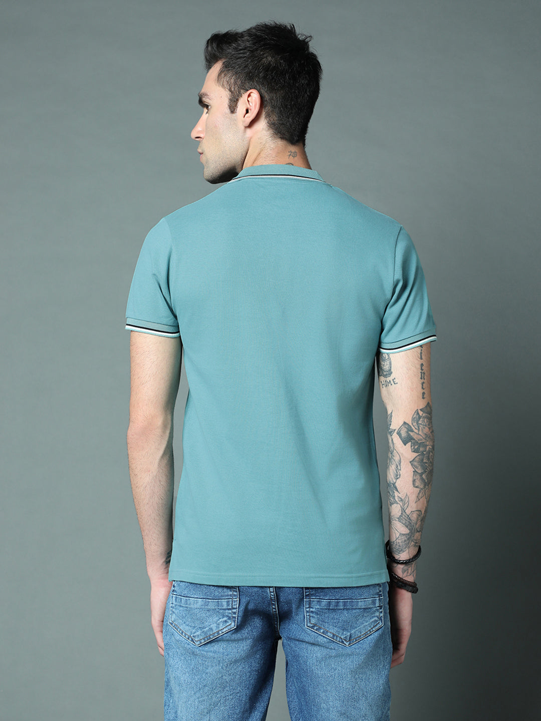 Polo Collar Pure Cotton T-shirt