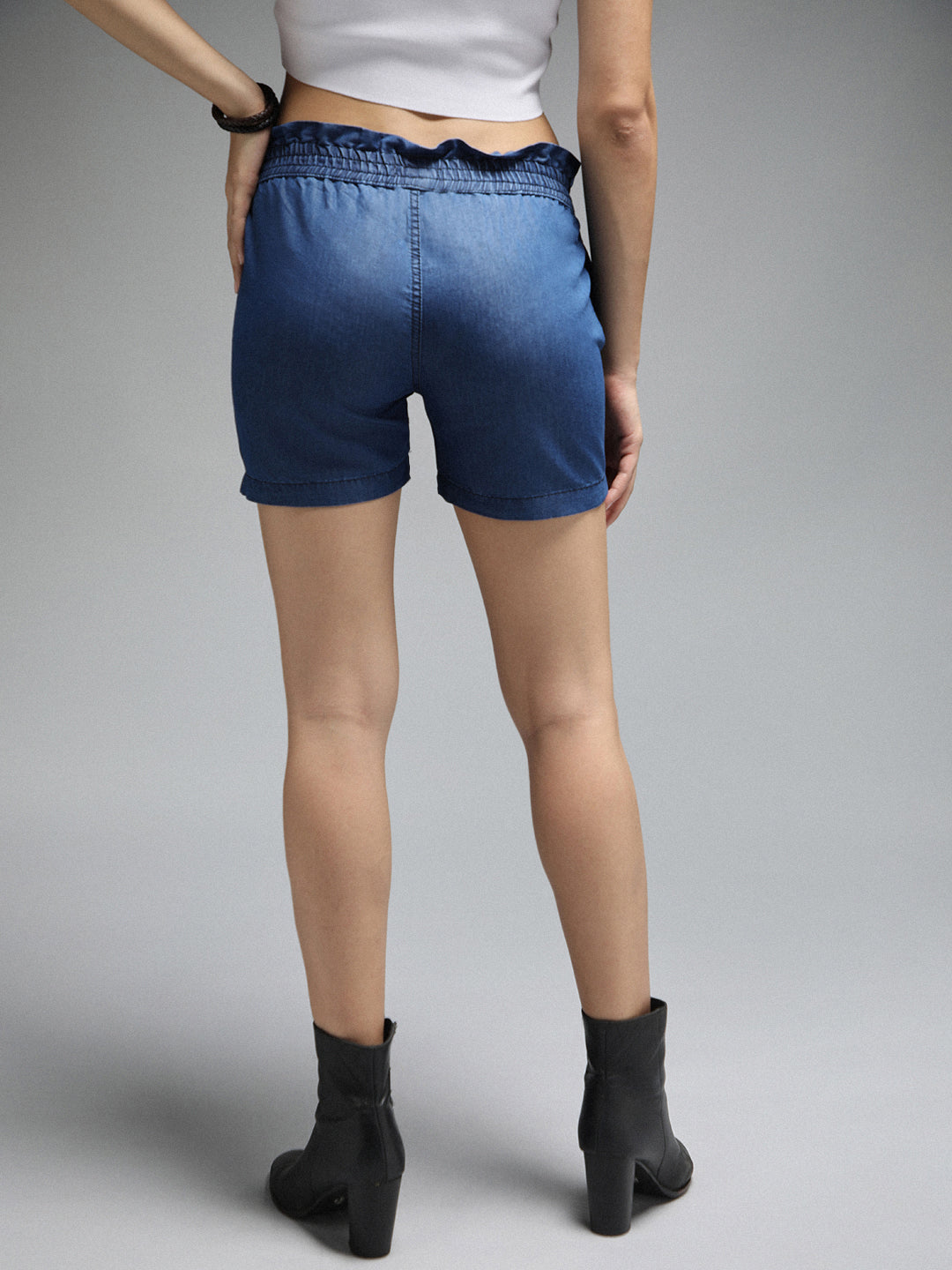 Women High-Rise Denim Shorts