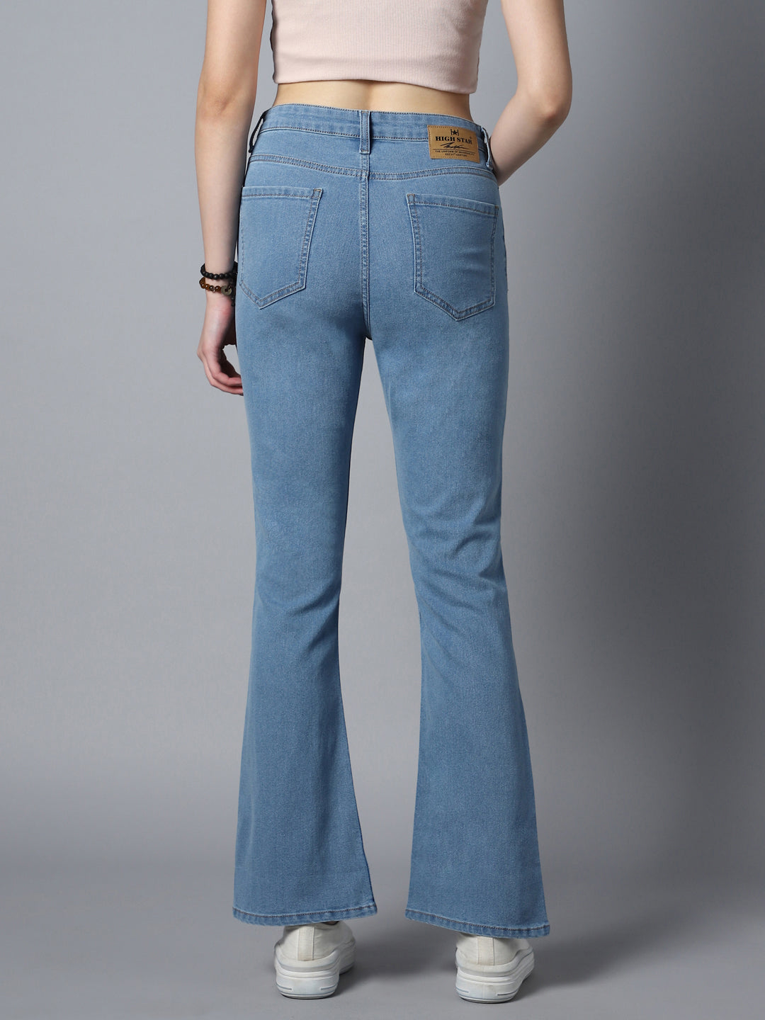 Women Bootcut High-Rise Clean Look Stretchable Jeans