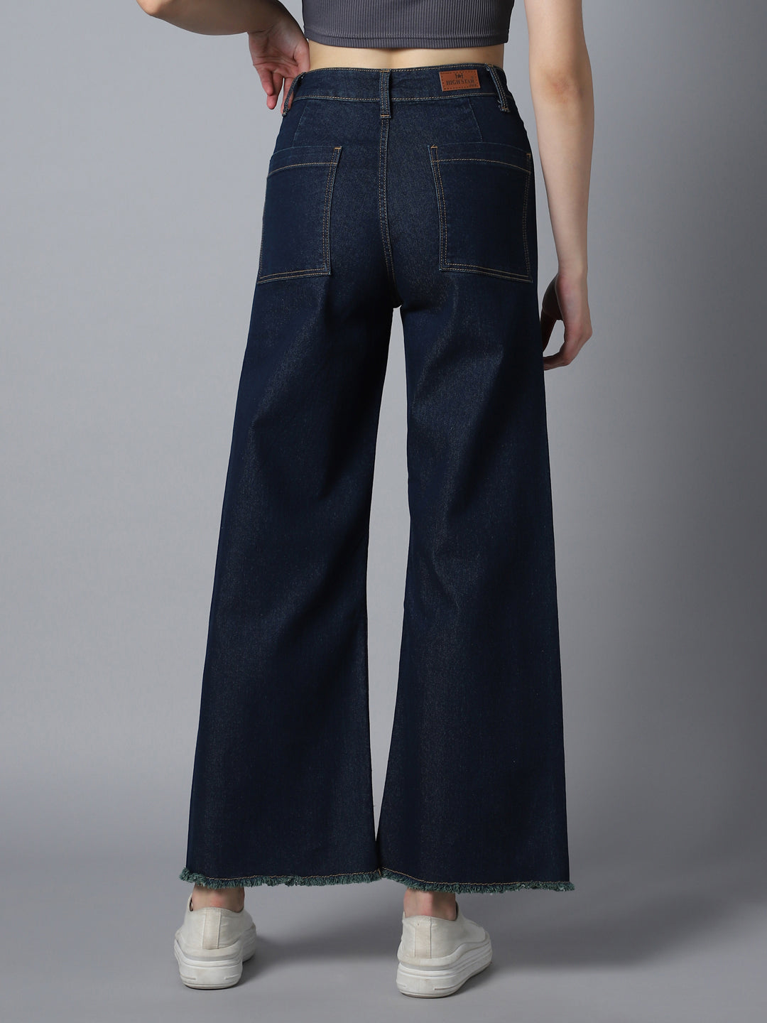 Women 90s Straight Fit High-Rise Clean Look Stretchable Jeans