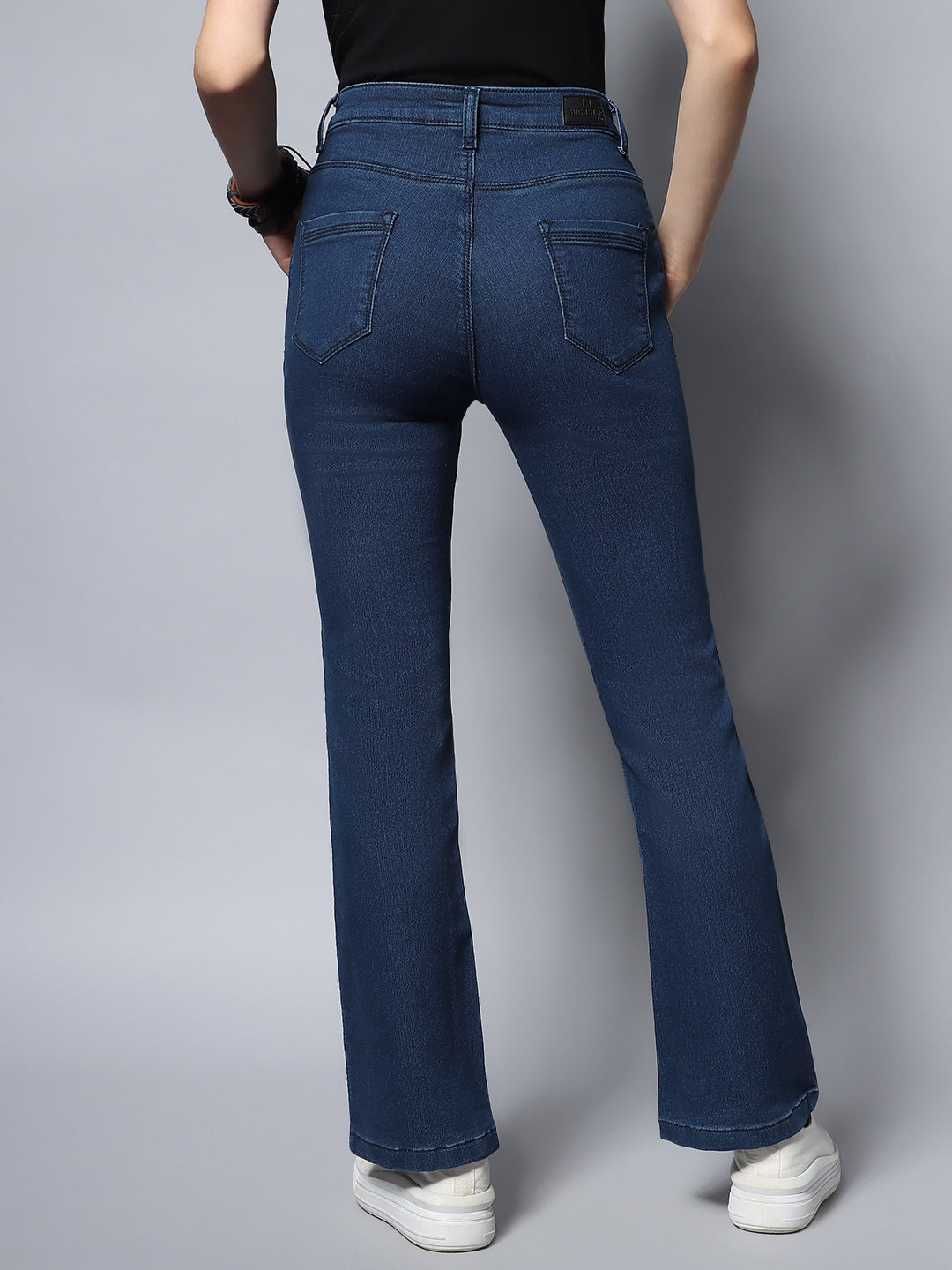 Women Blue Bootcut High-Rise Jeans