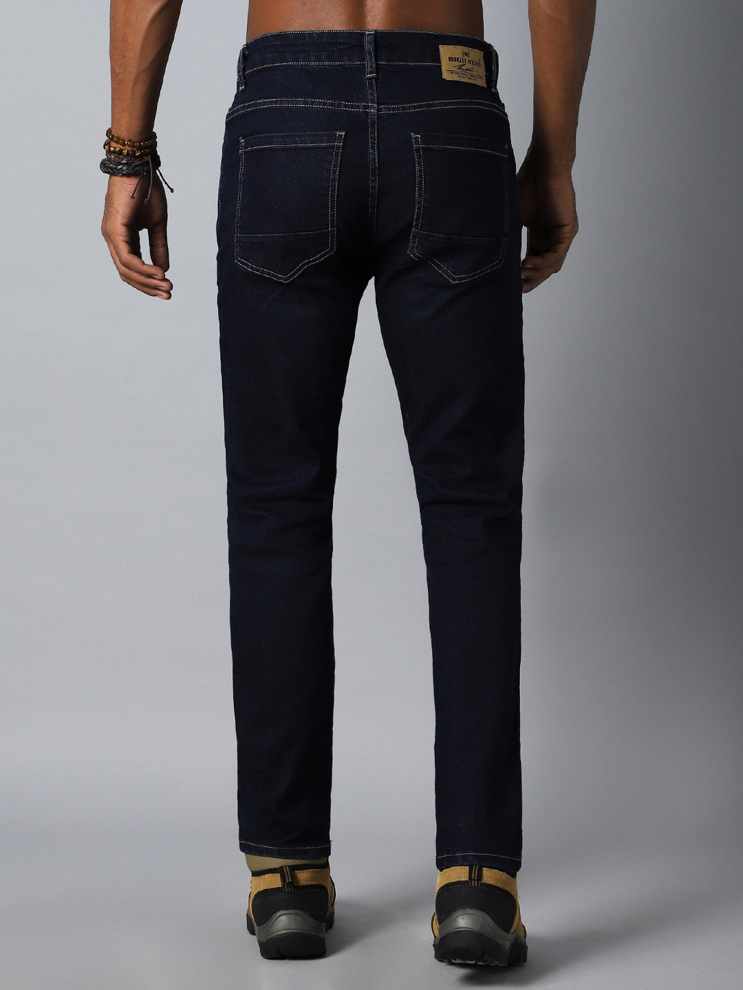 Men Blue Straight Fit Stretchable Jeans