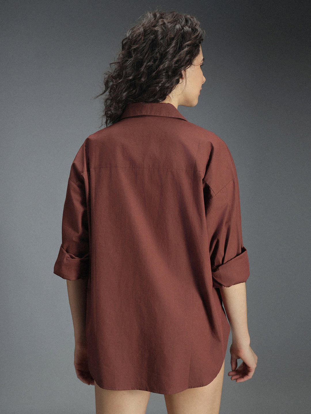 Classic Oversized Drop-Shoulder Sleeves Pure Cotton Casual Shirt