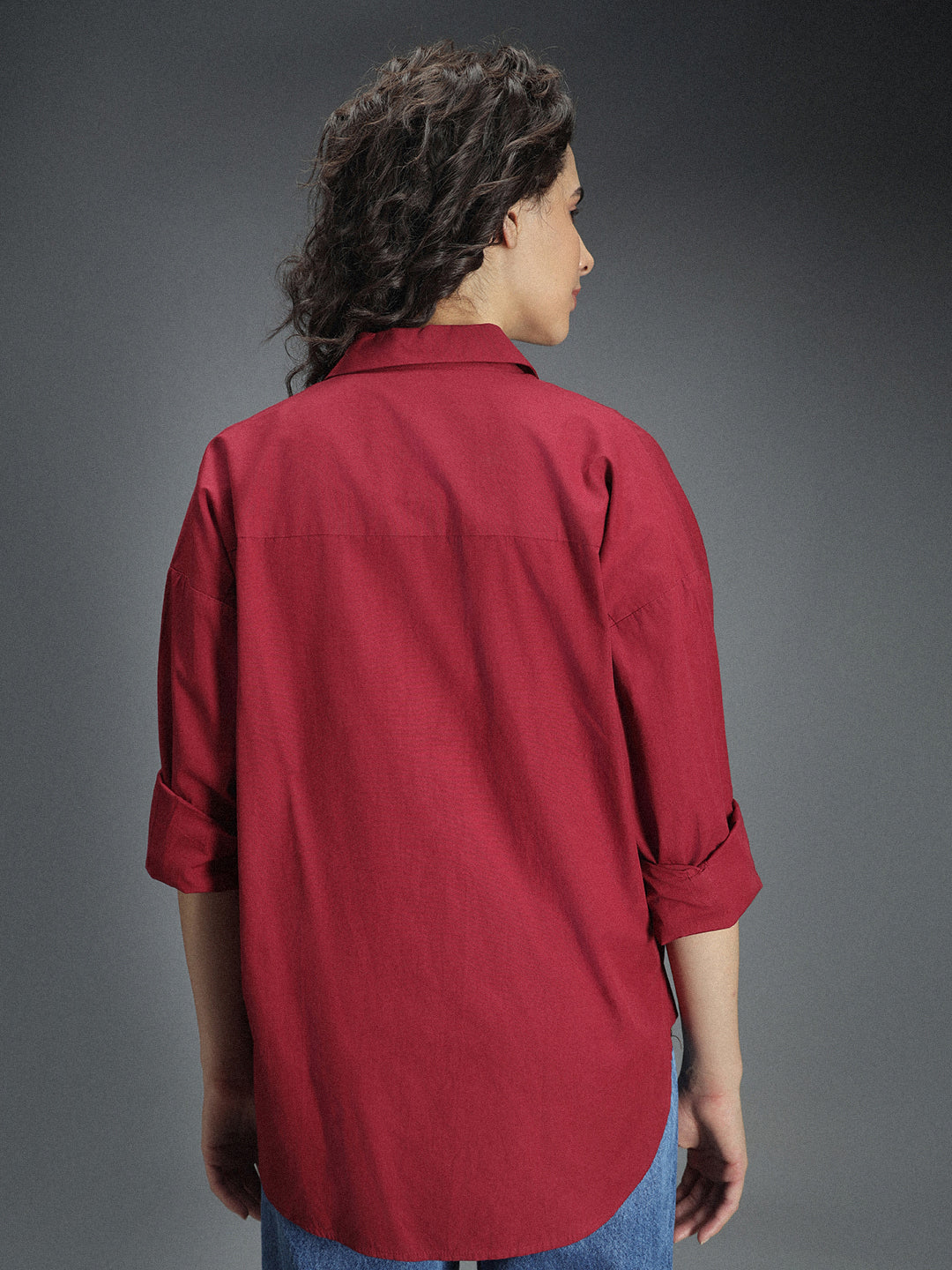 Classic Oversized Drop-Shoulder Sleeves Pure Cotton Casual Shirt