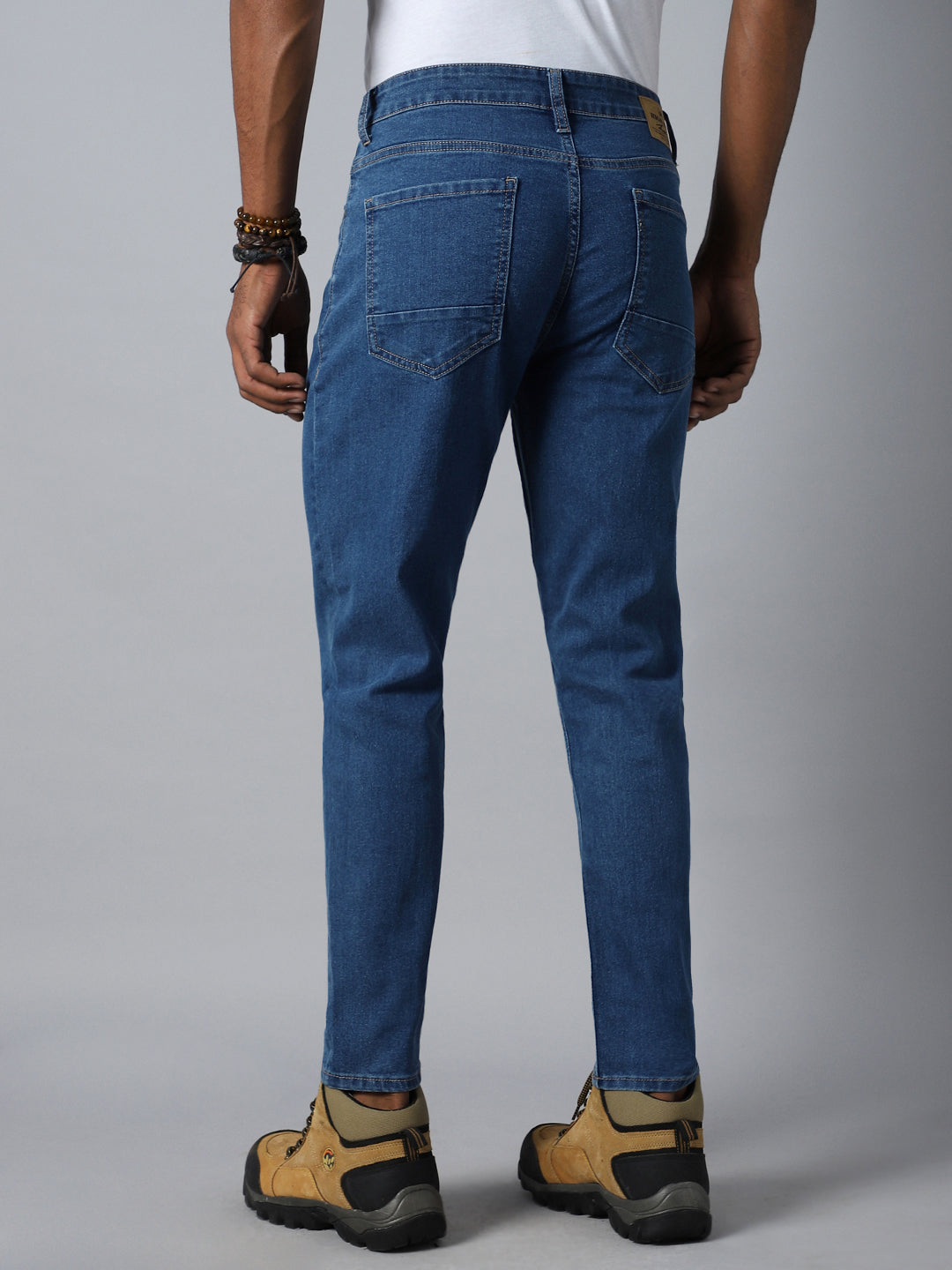 Men Blue Tapered Fit Stretchable Jeans