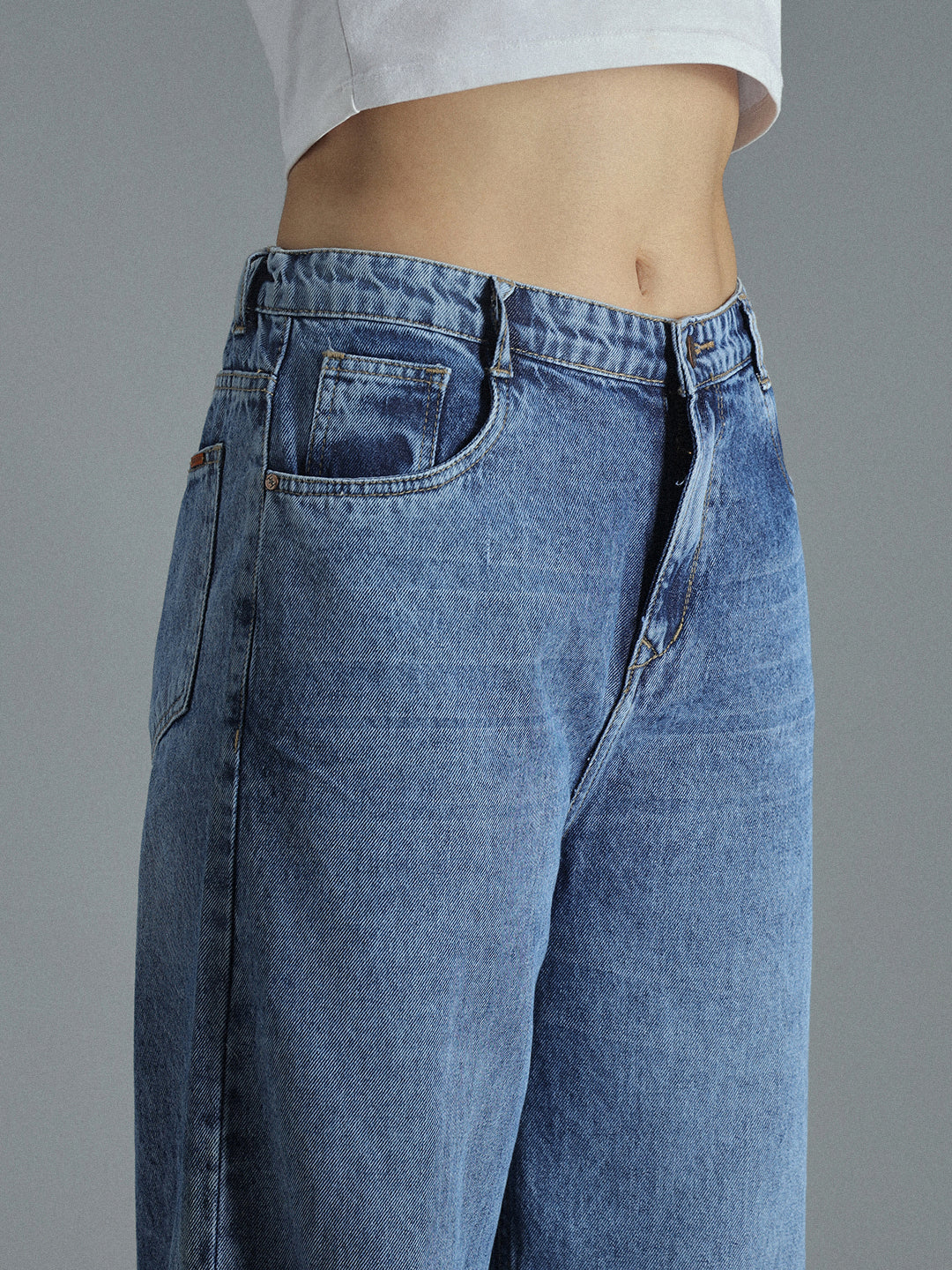 Women 90s Baggy Stretchable Cotton Jeans