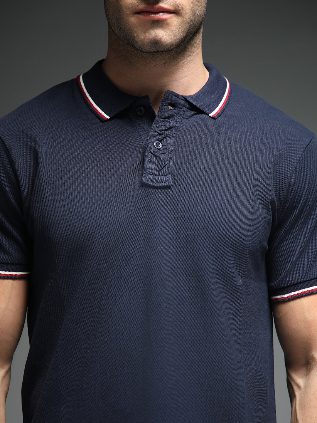 Polo Collar Short Sleeves Cotton Regular T-shirt