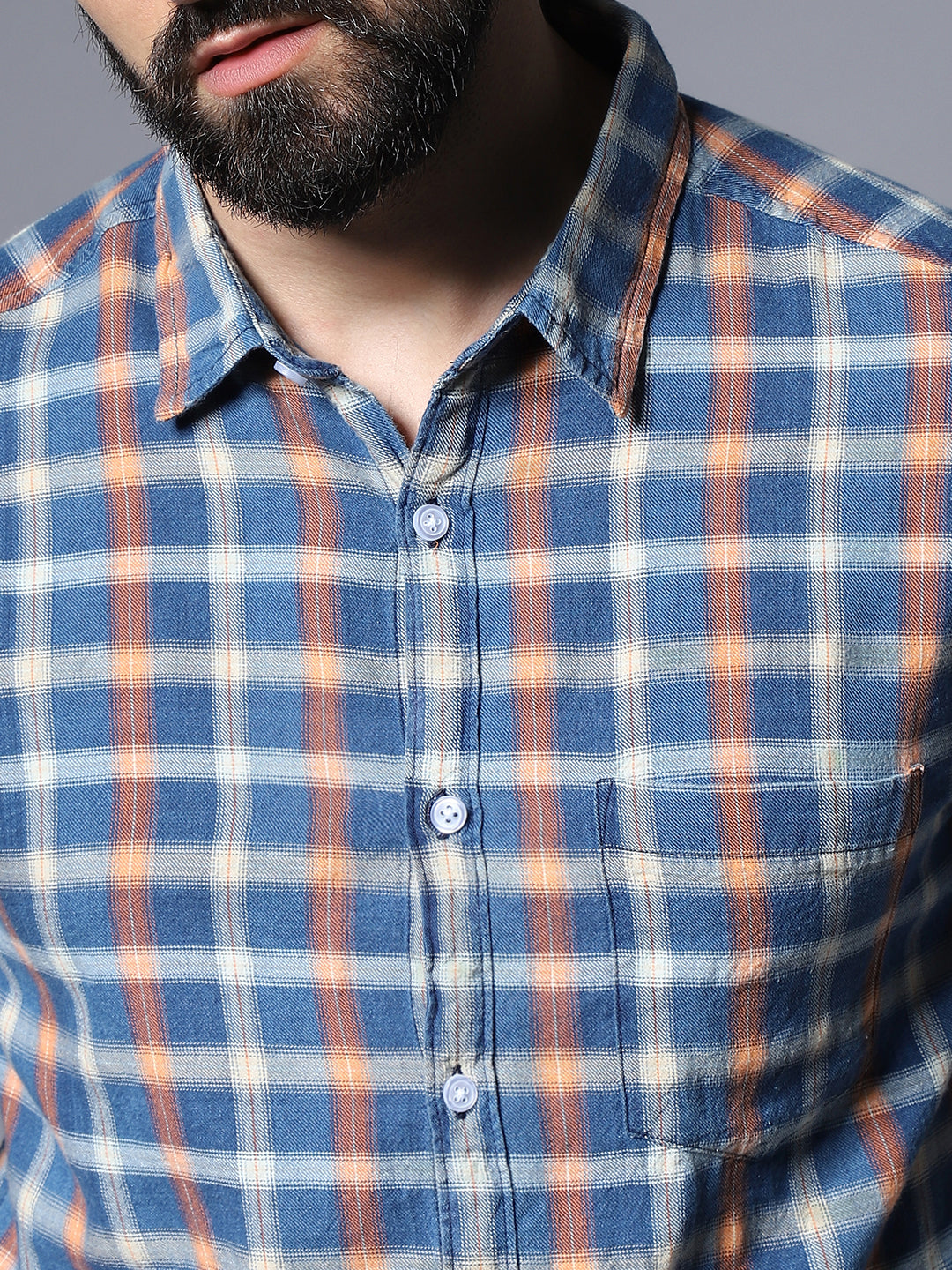 Classic Tartan Checks Opaque Cotton Casual Shirt