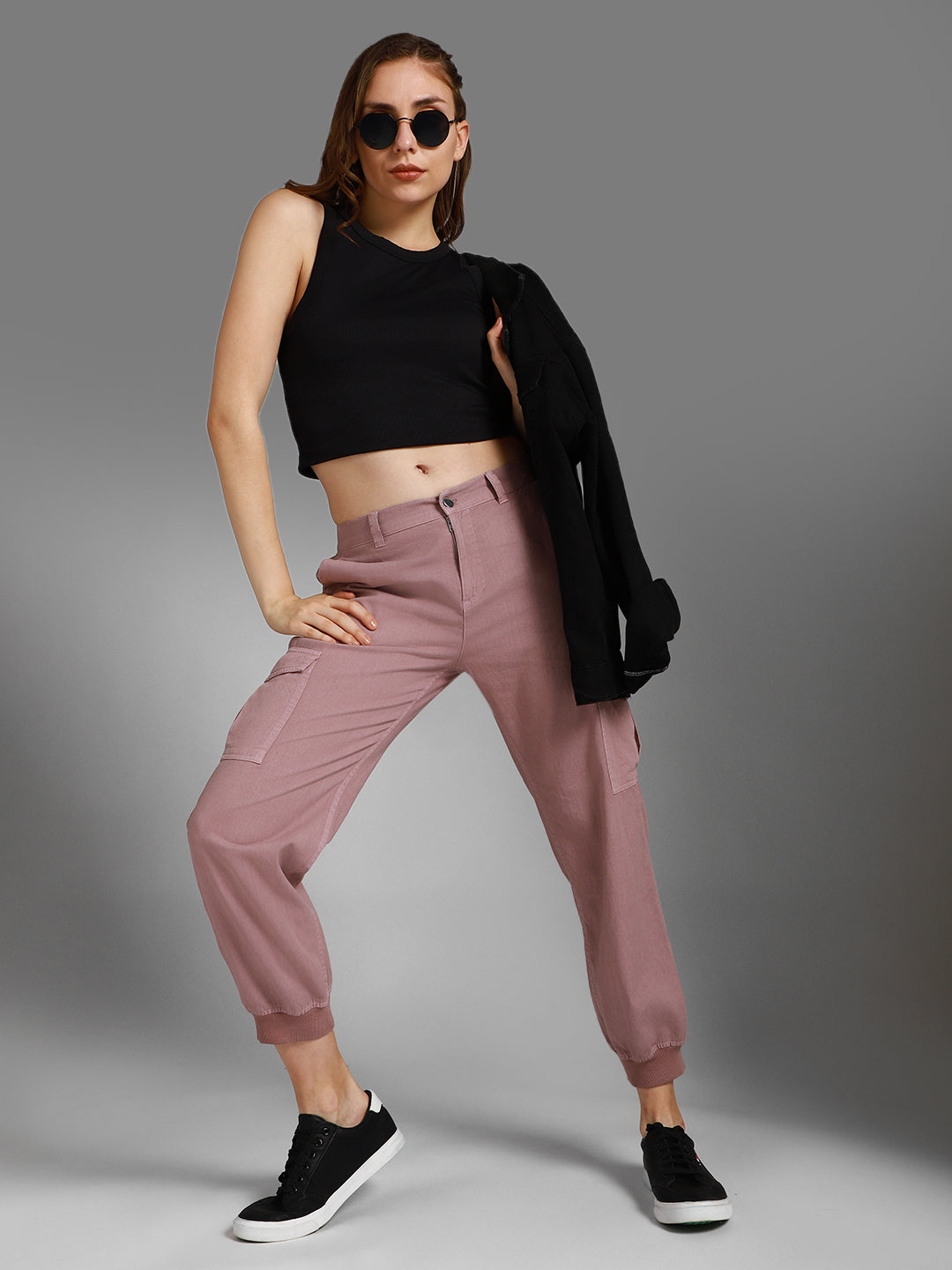 Women High-Rise Cotton Joggers