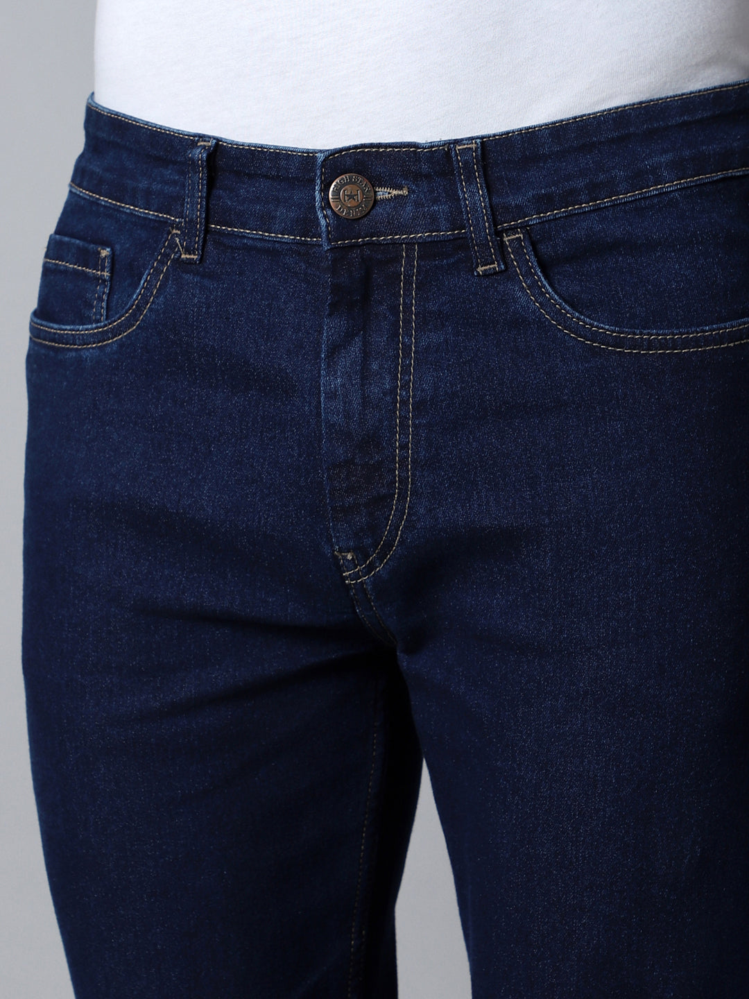 Men Blue Bootcut Stretchable Jeans