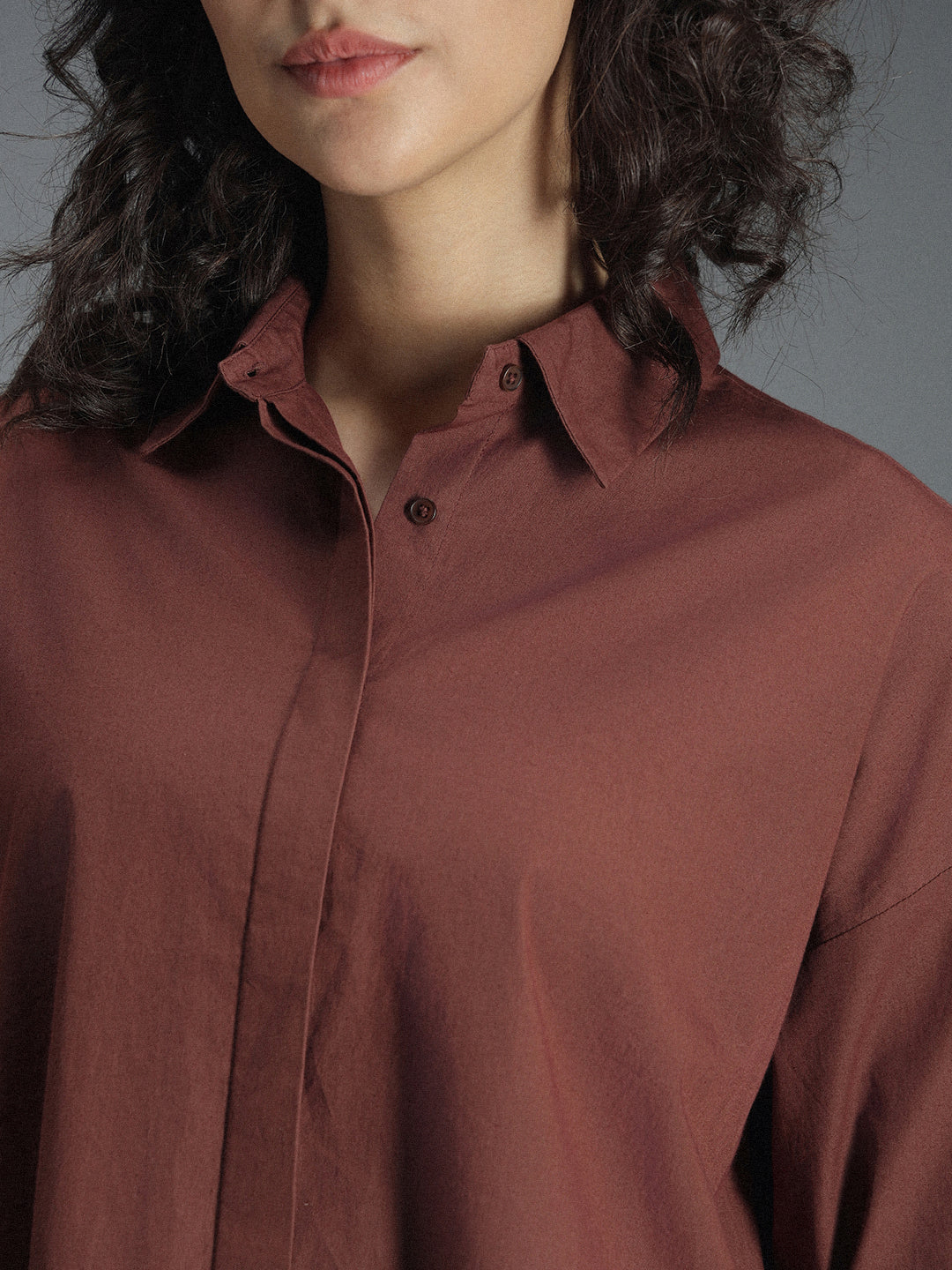 Classic Oversized Drop-Shoulder Sleeves Pure Cotton Casual Shirt