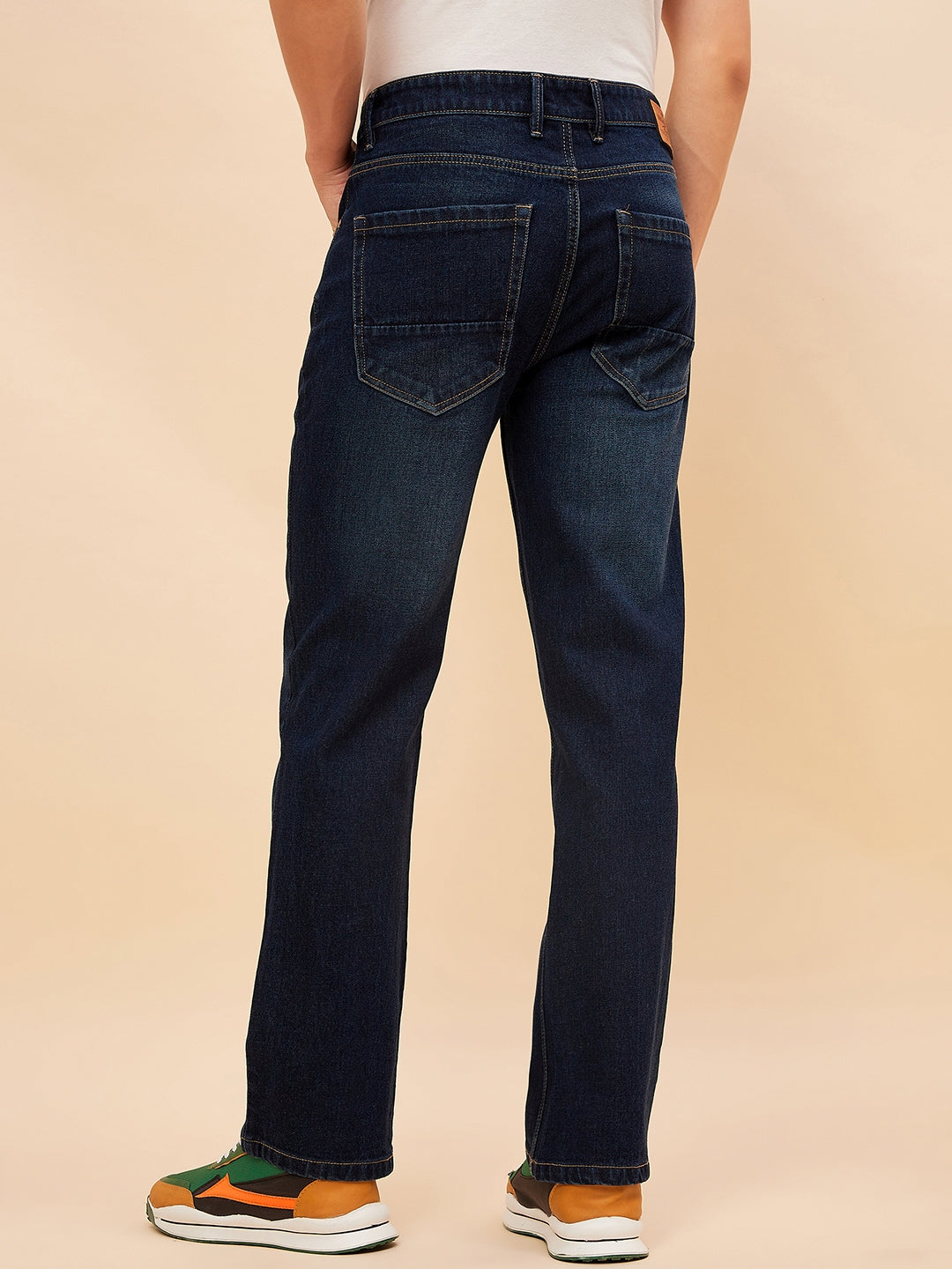 Men Bootcut Light Fade Stretchable Jeans