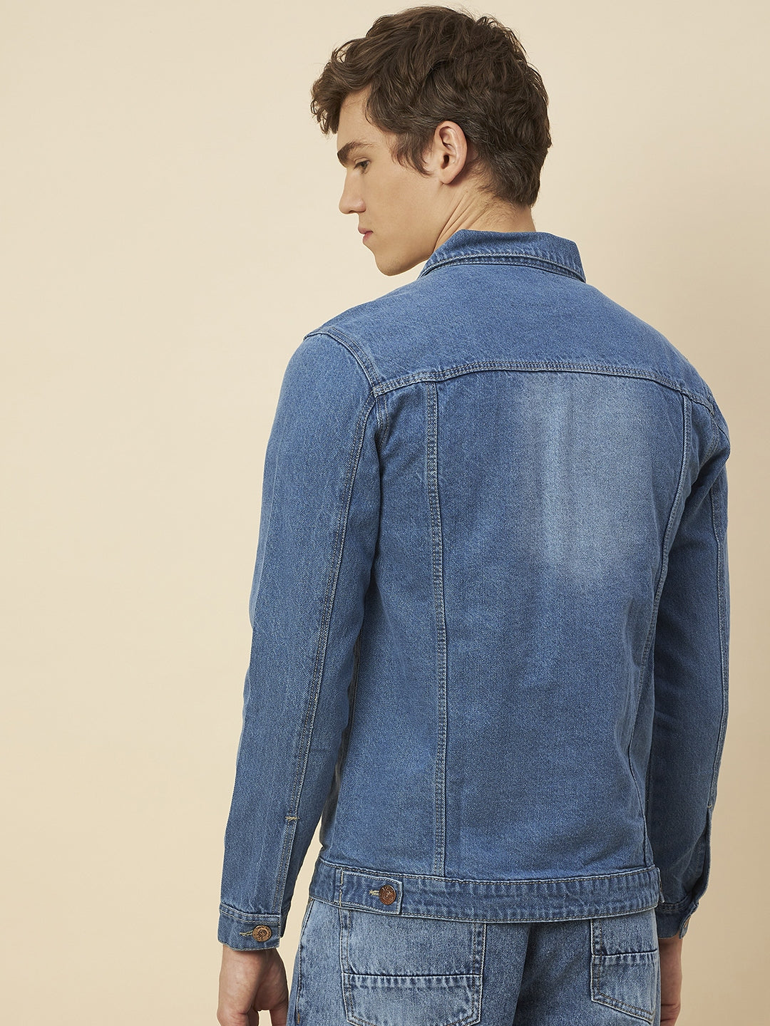 Washed Pure Cotton Denim Jacket