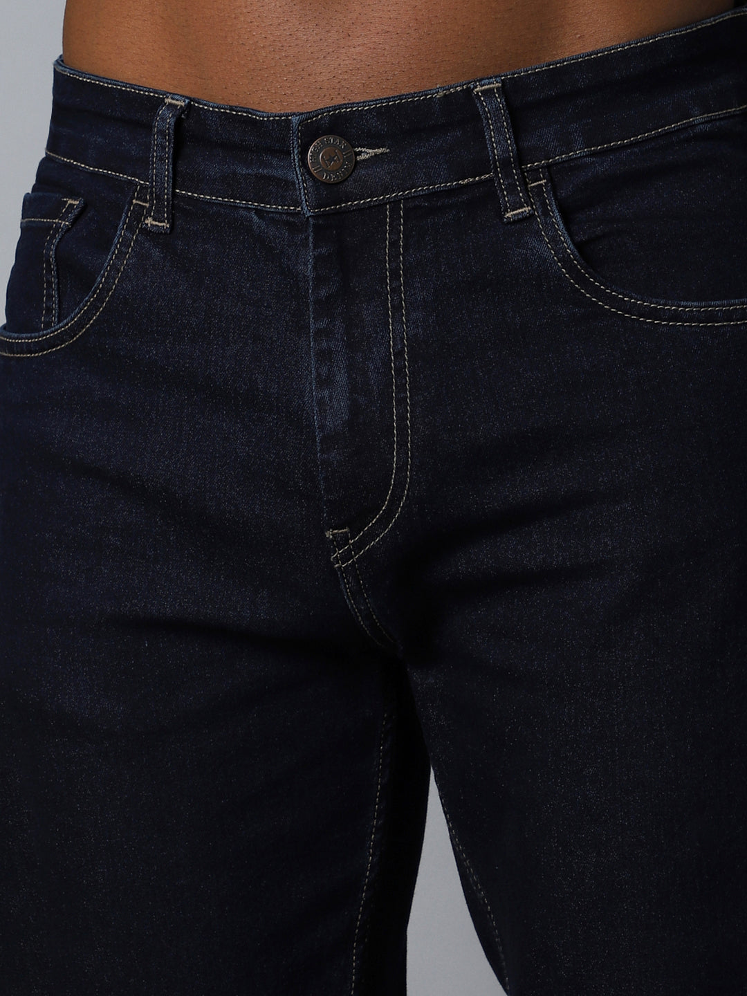 Men Blue Straight Fit Stretchable Jeans