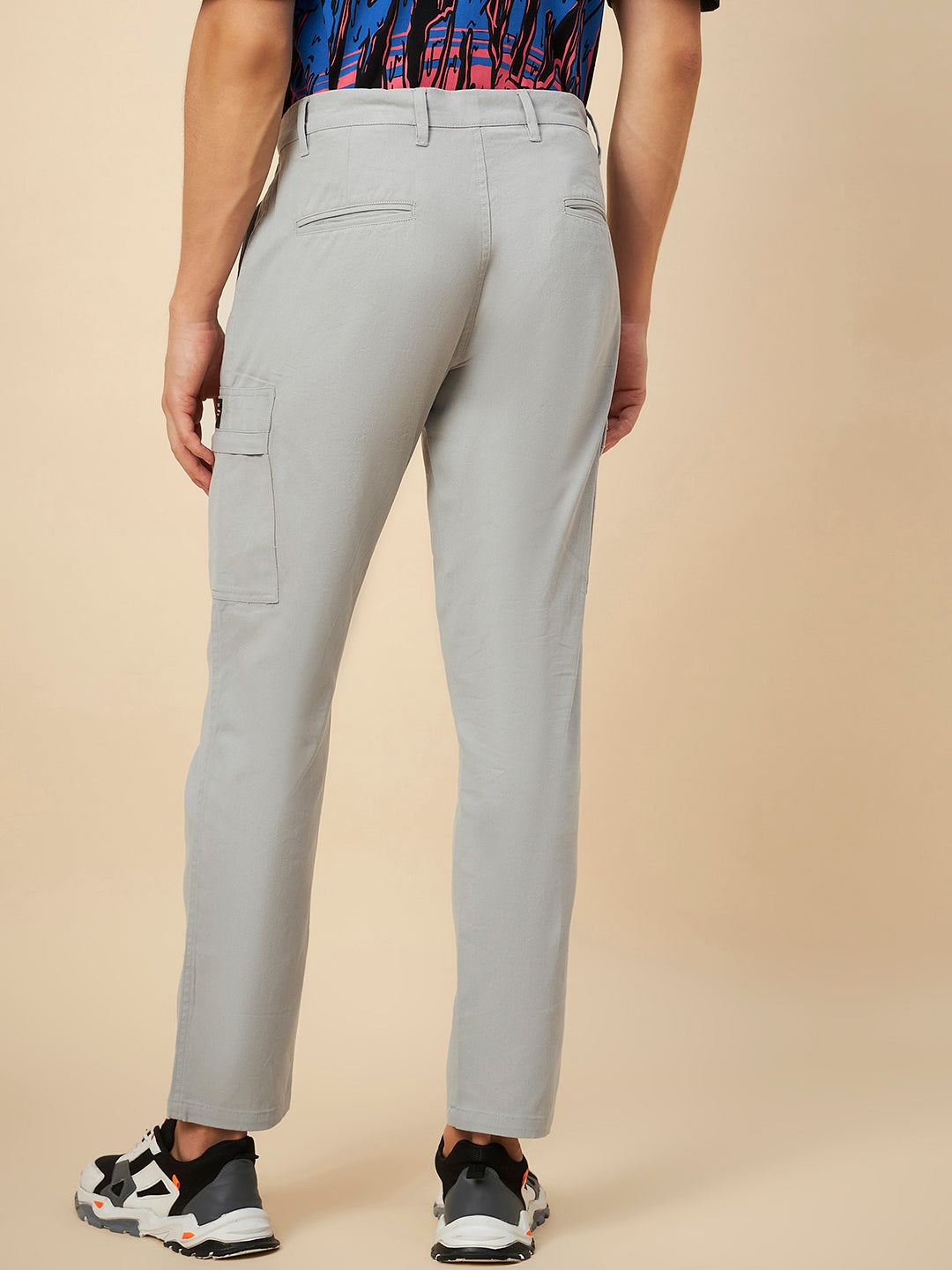 Men Mid Rise Woven Cargo Trouser