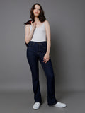 Women Clean Look Bootcut High-Rise Stretchable Jeans