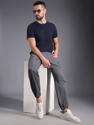 Men Relaxed Mid-Rise Cargo Joggers