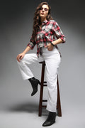 Women Straight Fit High-Rise Clean Look Cotton Jeans