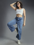 Women 90s Baggy Stretchable Cotton Jeans