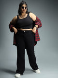 Women Plus Size Bootcut High-Rise Stretchable Jeans