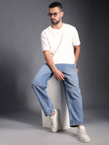 Men Relaxed Fit Light Fade Cotton Jeans