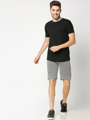 Men Mid-Rise Slim Fit Denim Shorts