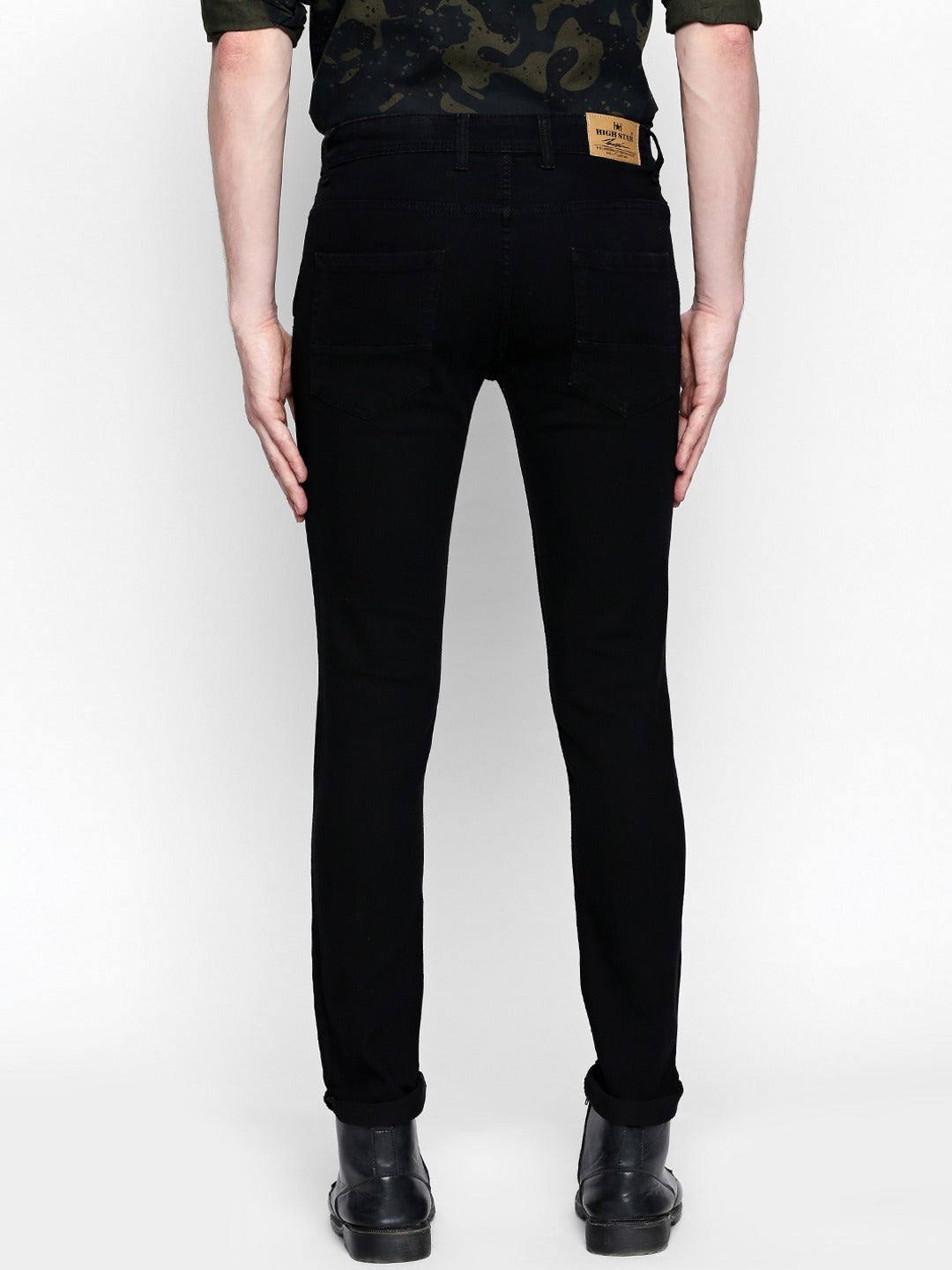 Men Black Slim Fit Mid-Rise Clean Look Stretchable Jeans