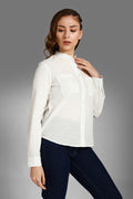 Classic Mandarin Collar Long Sleeves Cotton Casual Shirt