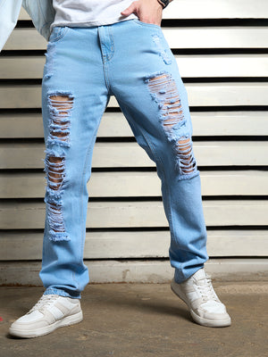 Men Cotton Regular Fit Mid-Rise Stretchable Jeans