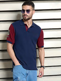 Men Cotton Short Sleeves Polo Collar Regular Fit Casual  Tshirt