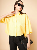 Oversized Solid Cotton Casual Shirt